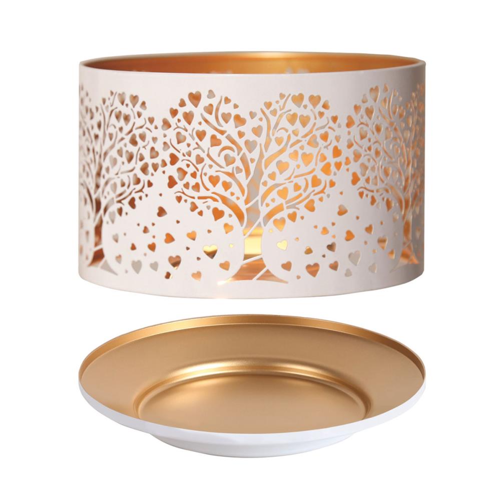 Aroma Silhouette White Heart Tree Shade & Tray £13.04
